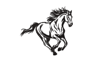Galloping Horse Embroidery Design