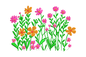 Garden Bloom Embroidery Design