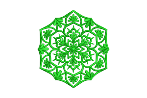 Geometric Floral Mandala Embroidery Design