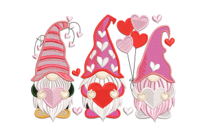 Gnome Love Embroidery Design