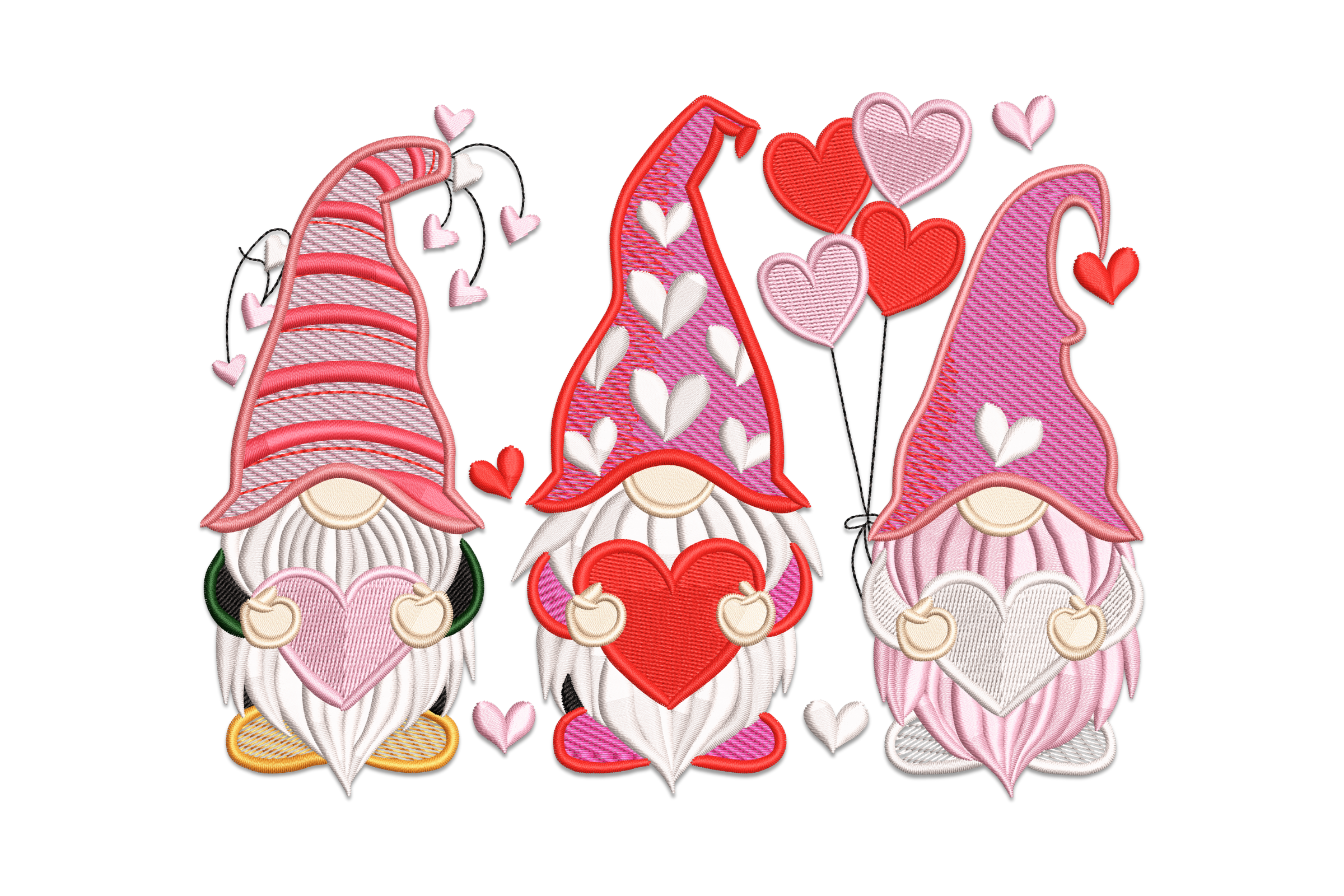 Gnome Love Embroidery Design