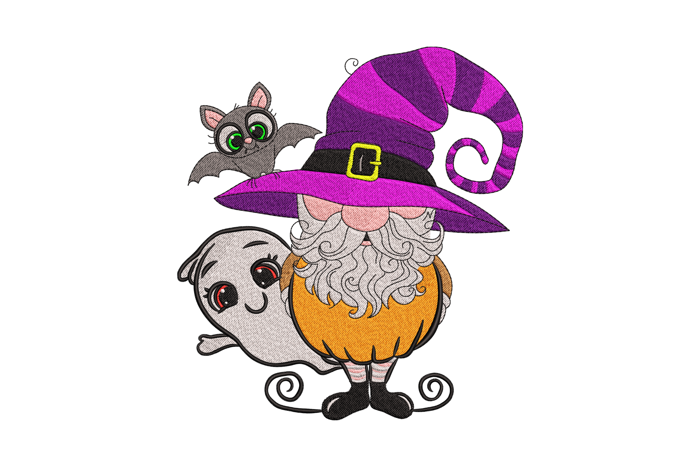 Halloween Gnome & Friends Embroidery Design