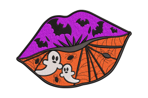 Halloween Lips Embroidery Design