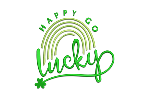 Happy Go Lucky Rainbow Embroidery Design