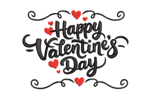 Happy Valentine's Day Digital Embroidery Design