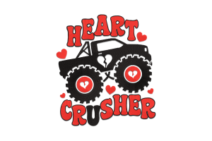 Heart Crusher Embroidery Design