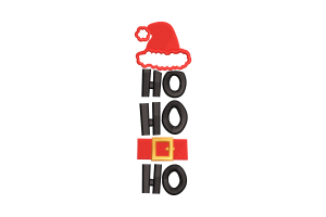 Ho Ho Ho Embroidery Design