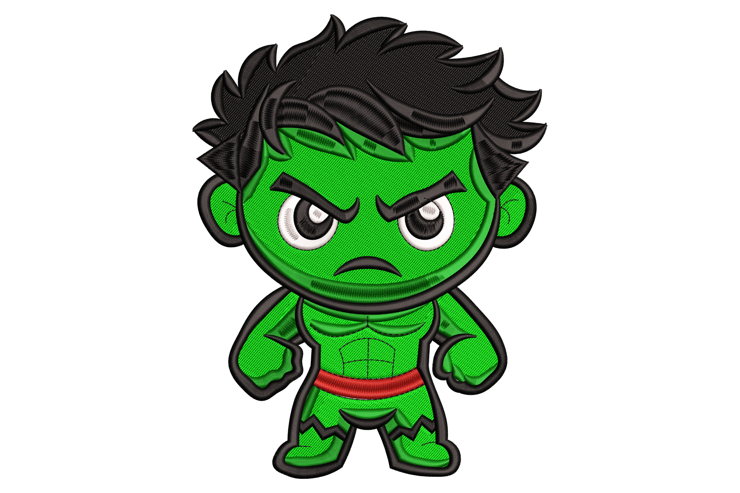 Hulk Chibi Embroidery Design