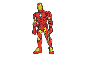 Free Iron Man Machine Embroidery Design