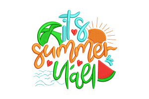 It's Summer Yael Machine Embroidery Design