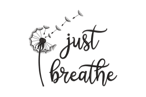 Just Breathe Dandelion Embroidery Design