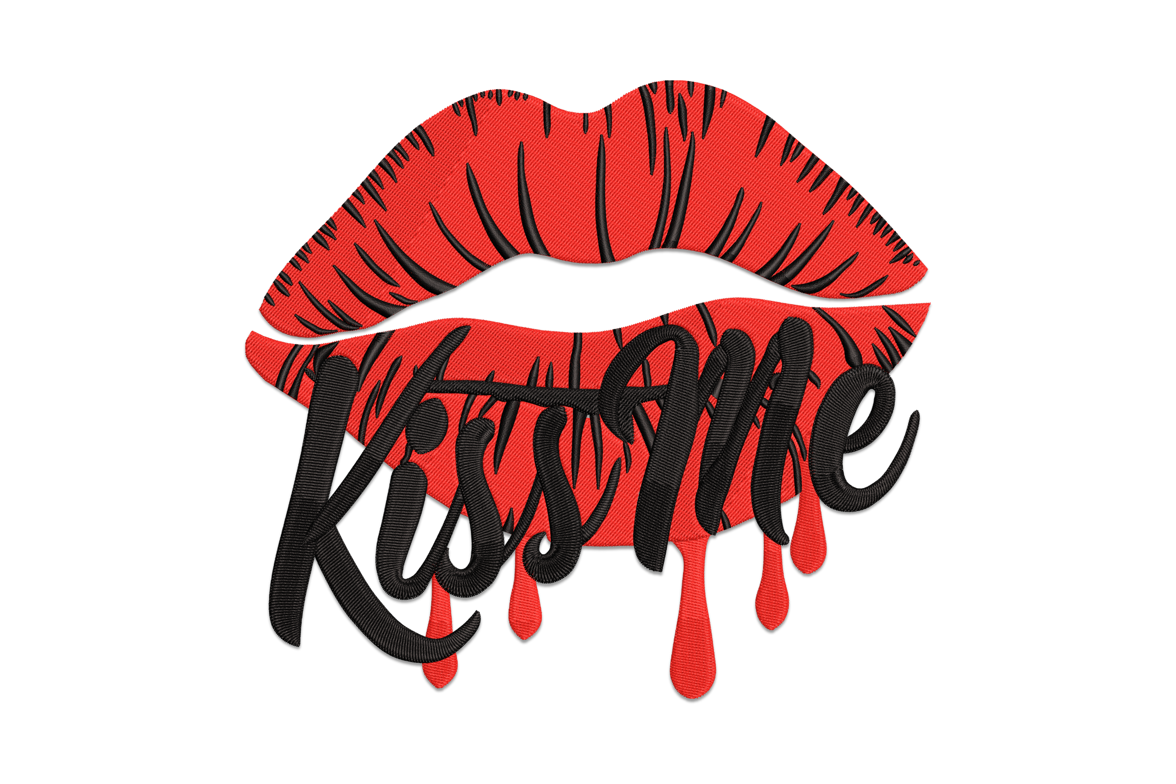 Kiss Me Valentine Embroidery Design File