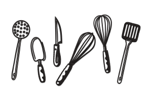 Kitchen Utensils Embroidery Design