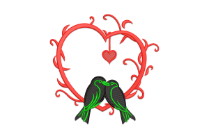 Love Birds Embroidery Design