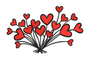 Love Hearts Embroidery Design