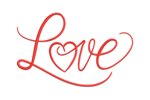 Love Script Embroidery Design