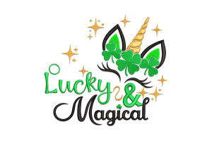 Lucky & Magical Unicorn St. Patrick’s Day Embroidery Design
