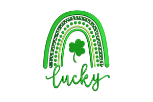 Lucky Rainbow Embroidery Design