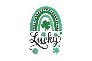 Lucky Shamrock Rainbow Embroidery Design