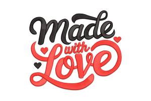 Made with Love Embroidery Design