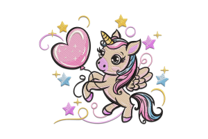 Magical Unicorn Embroidery Design