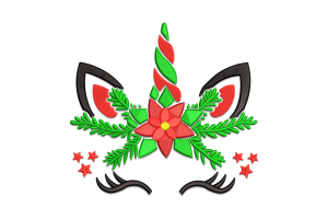 Magical Unicorn Machine Embroidery Design