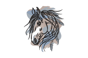 Majestic Horse Head Embroidery Design