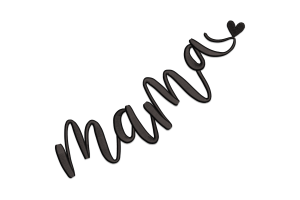 Mama Embroidery Design
