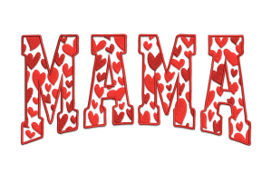 Mama Heart Embroidery Design