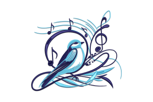 Melodic Bird Embroidery Design