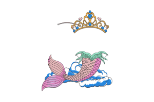 Mermaid Embroidery Design Pattern