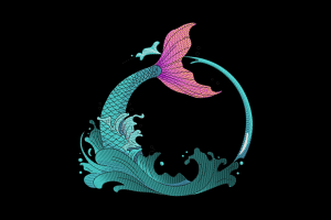 Mermaid Fish Embroidery Design
