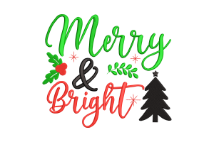 Merry & Bright Machine Embroidery Design