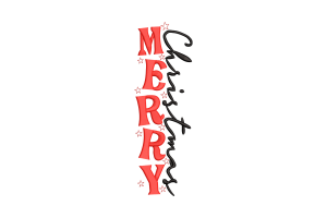 Merry Christmas Embroidery Design