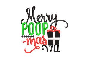 Free Merry Poop-mas Embroidery Design