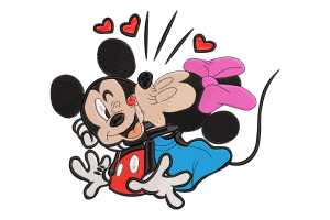 Mickey Mouse Love Embroidery Design