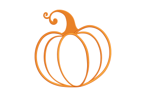 Minimalist Pumpkin Embroidery Design