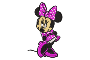 Minnie Mouse Polka Dot Embroidery Design Free Download