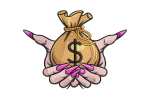 Money Bag Embroidery Design