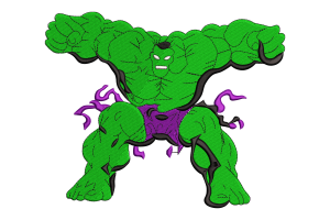 Monster Rage Embroidery Design