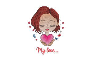 My Love Embroidery Design