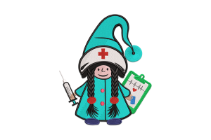 Nurse Gnome Embroidery Design