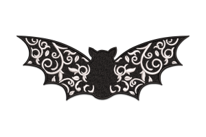 Ornamental Bat Embroidery Design