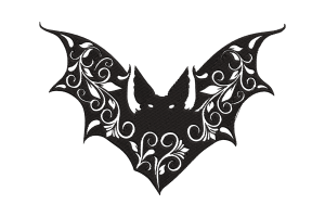 Ornate Bat Embroidery Design