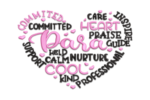 Para Heart Embroidery Design