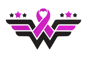 Pink Ribbon Warrior Wings Breast Cancer Awareness Embroidery Design