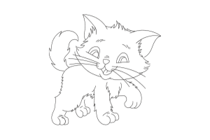 Playful Kitten Premium Embroidery Design