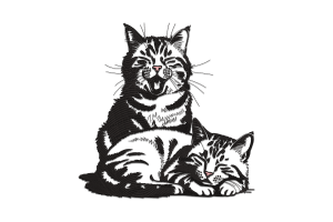 Premium Cat Pair Embroidery Design