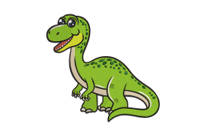 Premium Cute Dinosaur Embroidery Design