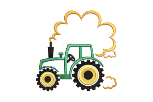 Premium Farm Tractor Embroidery Design